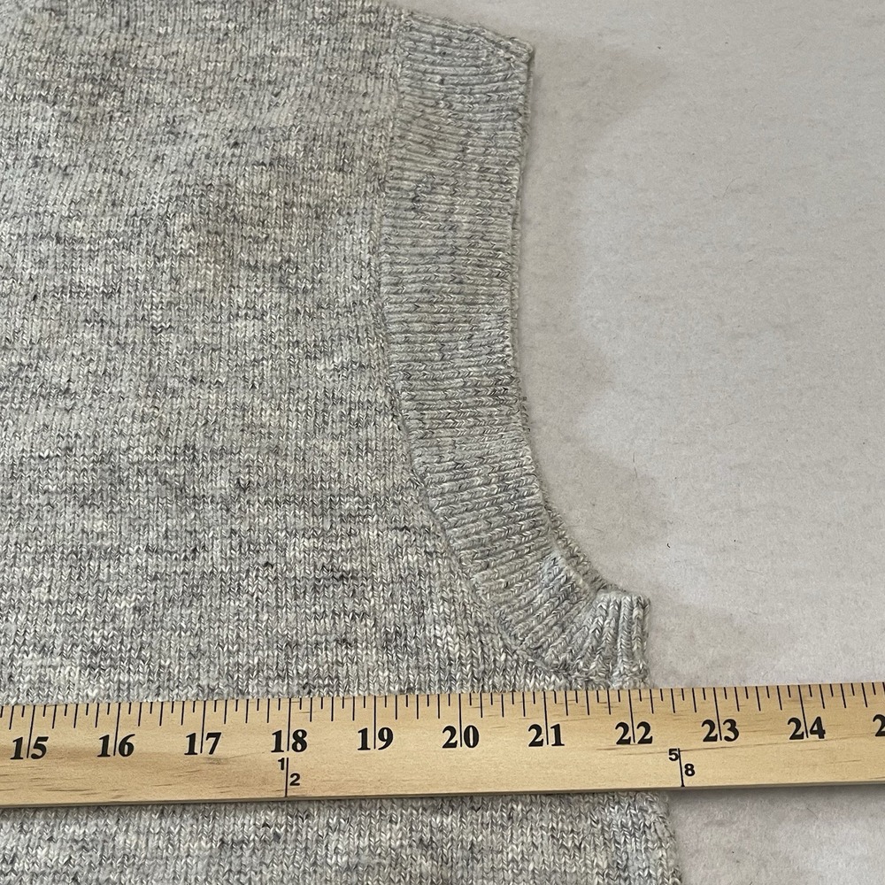 Anthropologie Gray Marled Sweater Vest Women's M Button Front Wool Blend - Picture 6 of 8